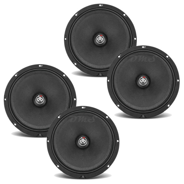 DB Drive P4M 8SB | 8 Inch 325W 4 Ohm Sealed Back Pro Audio Speakers (4 Pack)