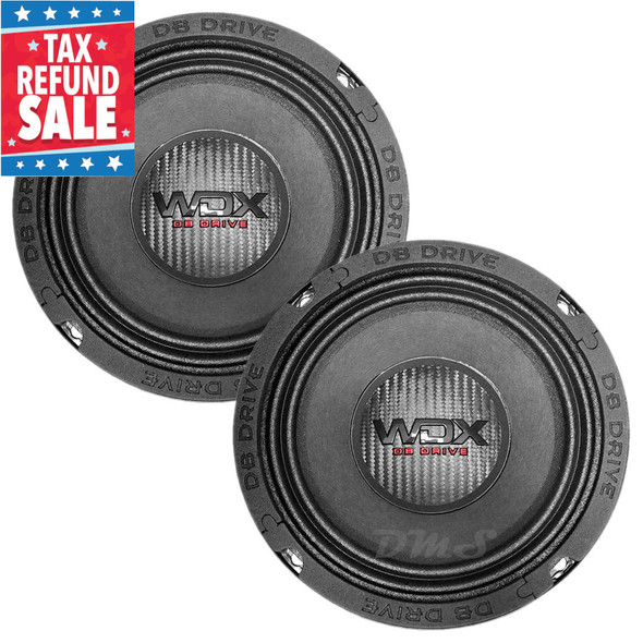 DB Drive WDX8MB6 | 6.5 Inch 400W 4 Ohm Pro Audio Mid-Bass Speakers (Pair)