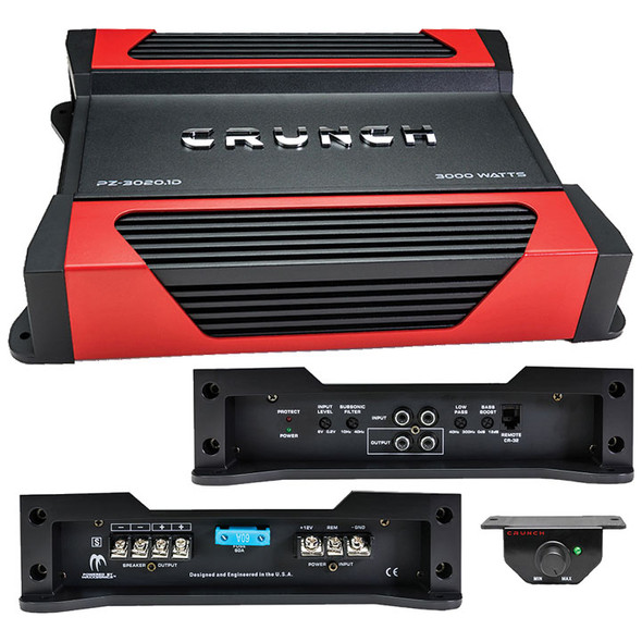 CRUNCH GTRⅡ-4000.1D 2個セット ※ジャンク Crunch GTRII-4000.1D | 4000W Max Monoblock Subwoofer Amplifier