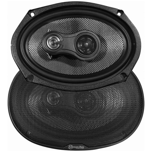 American Bass SQ6.9 | 6x9 Inch 200W 4 Ohm 3-Way Coaxial Speakers (Pair) MAIN PHOTO