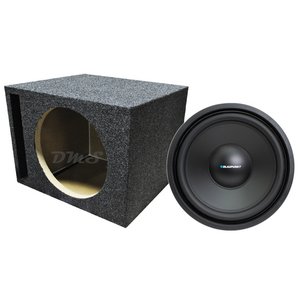 Blaupunkt BPW-E12S Package | 12 Inch 500W SVC 4 Ohm Subwoofer & QPower HD Ported Box
