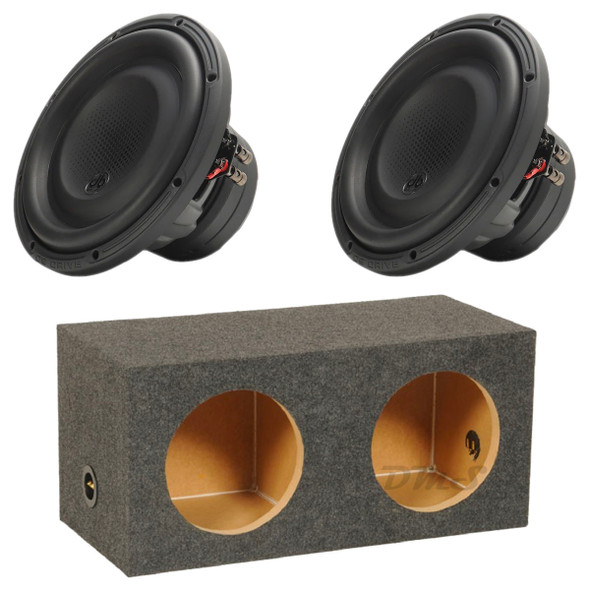 DB Drive DX Series 10 Package | Dual 10 Inch 1200W D2 Ohm Subwoofers & QPower HD Sealed Box