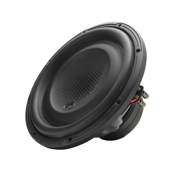 DB Drive DX Series 12 Package | 12" 1200W D2 Subwoofer & QPower HD Ported Box ANGLED PHOTO OF SUB