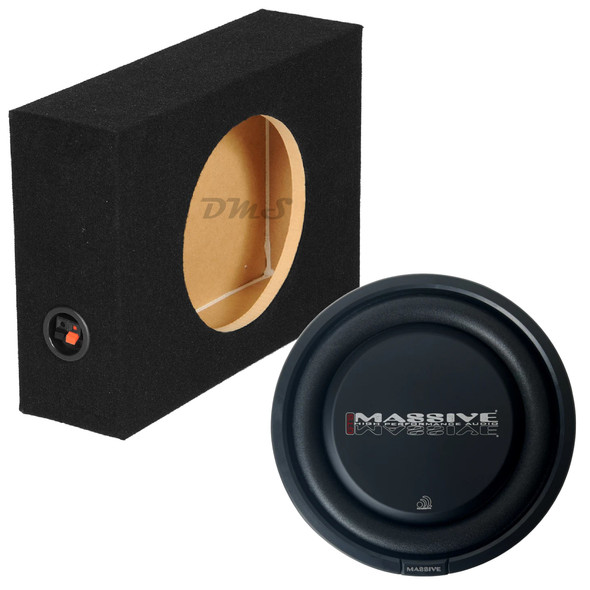 Massive Audio GTS 10 Package | 10" 600W D4 Slim Subwoofer & QPower Sealed Slim Box MAIN PHOTO