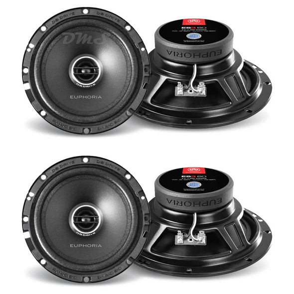 DB Drive Euphoria ES3 60 | 6.5 Inch 150W 4 Ohm 2-Way Coaxial Speakers (4 Pack)
