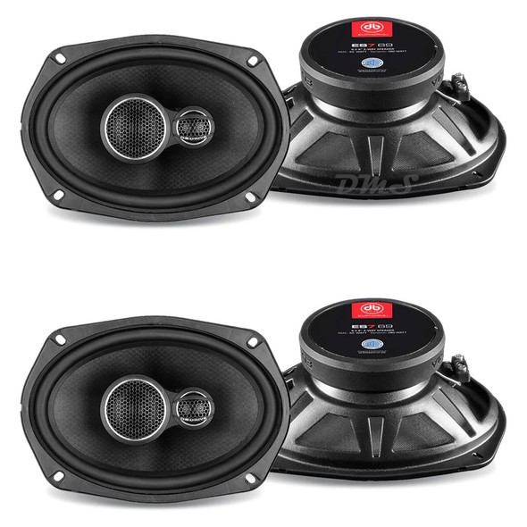 DB Drive Euphoria ES7 69 | 6x9 Inch 280W 4 Ohm 3-Way Coaxial Speakers (4 Pack)