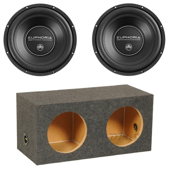 DB Drive Euphoria EW3 10D4 Package | Dual 10" 750W D4 Ohm Subwoofers & QPower HD Sealed Box