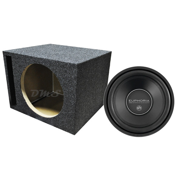 DB Drive Euphoria EW5 10D4 Package | 10 Inch 1000W D4 Ohm Subwoofer & QPower HD Ported Box