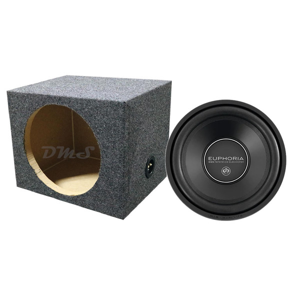 DB Drive Euphoria EW5 12D4 Package | 12 Inch 1000W D4 Ohm Subwoofer & QPower Sealed Box