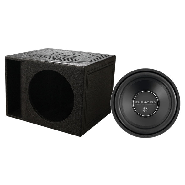 DB Drive Euphoria EW5 12D4 Package | 12 Inch 1000W D4 Ohm Subwoofer & QBomb Kerf Ported Box