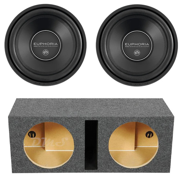 DB Drive Euphoria EW5 12D4 Package | Dual 12" 1000W D4 Ohm Subwoofers & QPower HD Ported Box