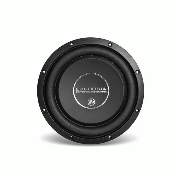 DB Drive Euphoria EW7 10 Package | 10" 1000W D4 Slim Subwoofer & QPower Sealed Slim Box FRONT PHOTO OF CONE