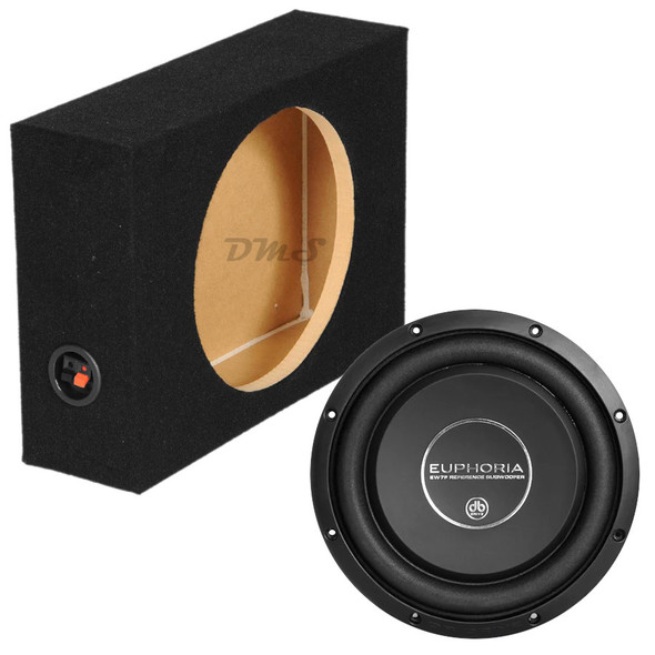 DB Drive Euphoria EW7 12F Package | 12" 1000W D4 Ohm Slim Subwoofer & QPower Sealed Slim Box