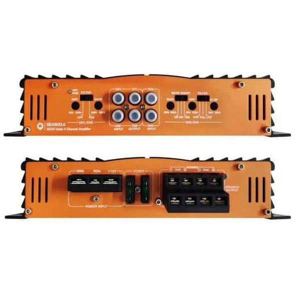 Quantum Audio QEA800.4 | 1280W Max 4 Channel Full Range Amplifier SIDE PHOTO OF TERMINALS