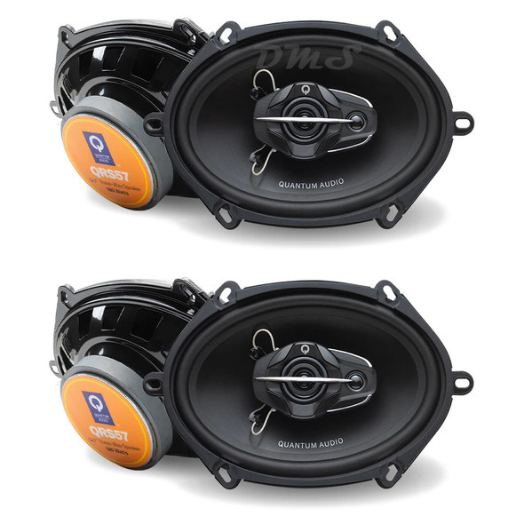 Quantum Audio QRS57 | 5x7 Inch 180W 4 Ohm 3-Way Coaxial Speakers (4 Pack)
