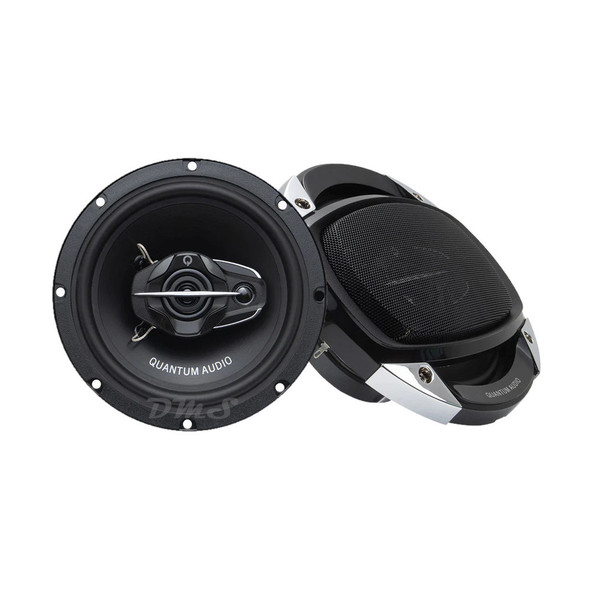 Quantum Audio QRS65 | 6.5 Inch 180W 4 Ohm 3-Way Coaxial Speakers (Pair)