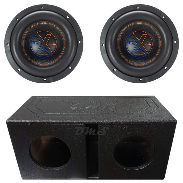Quantum Audio QWX 8 Inch Package | Dual 8" 4000W Max D4 Ohm Subwoofers & QBomb Ported Box