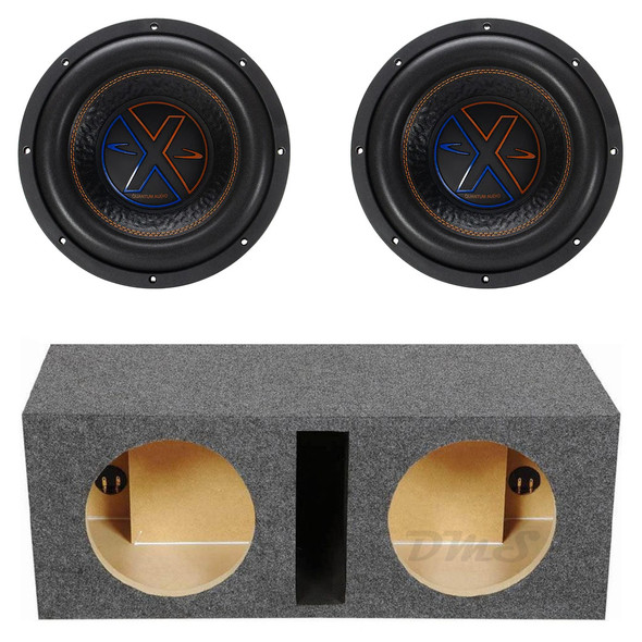 Quantum Audio QWX 10 Inch Package | Dual 10" 4000W Max D4 Ohm Subwoofers & QPower HD Ported Box