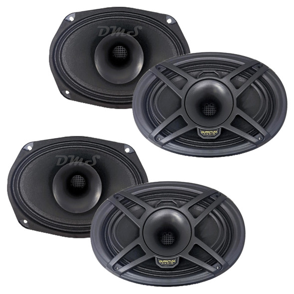 Quantum Audio QPRO69CD | 6x9 Inch 700W 4 Ohm 2-Way Coaxial Pro Speakers (4 Pack) MAIN PHOTO