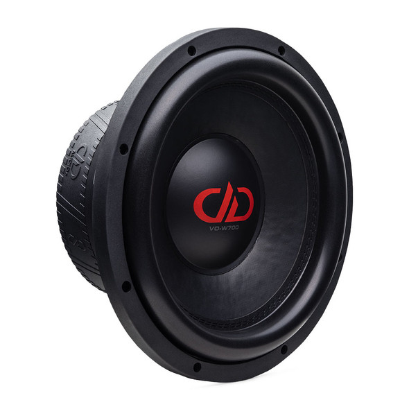DD Audio VO-700-Series 12 Inch 1200W DVC 4 Ohm Subwoofer | VO-W712 ANGLED PHOTO OF SURROUND