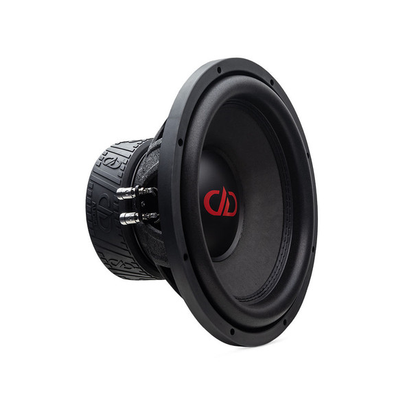 DD Audio 300-Series 312e Package | 12" 1500W D2 Subwoofer & QPower HD Ported Box ANGLED PHOTO OF SURROUND
