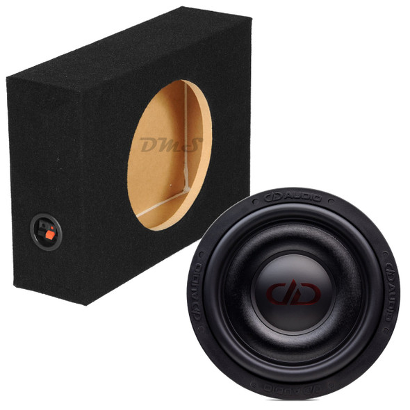 DD Audio SL600 Series SL610 Package | 10" 1200W D4 Subwoofer & QPower Sealed Slim Box