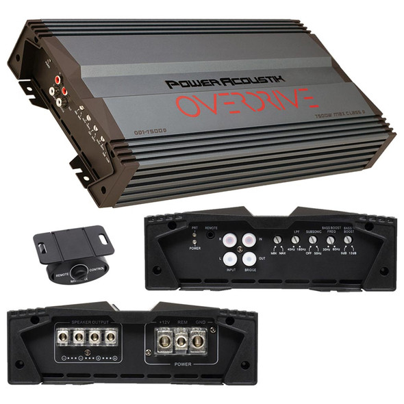 Power Acoustik Overdrive 3500W Max Monoblock Subwoofer Amplifier