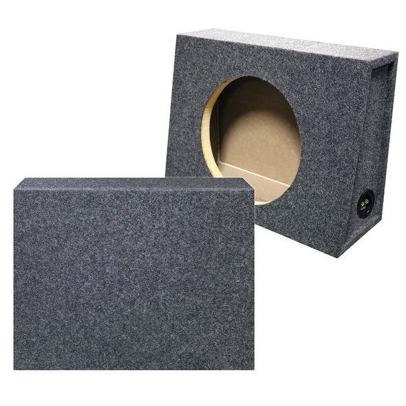 QPower QHDTW12S | 12 Inch Heavy-Duty Sealed Shallow Slim Subwoofer Boxes (Pair)