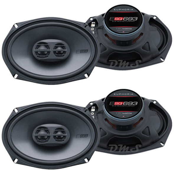 DB Drive Euphoria ESQ693 | 6x9 Inch 195W 4 Ohm 3-Way Coaxial Speakers (4 Pack) MAIN PHOTO
