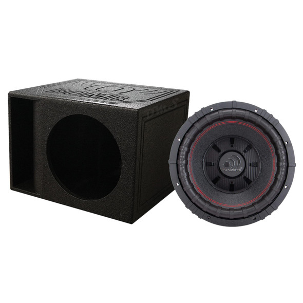 Massive Audio GT 12 Package | 12" 1000W D4 Subwoofer & QBomb Kerf Ported Box