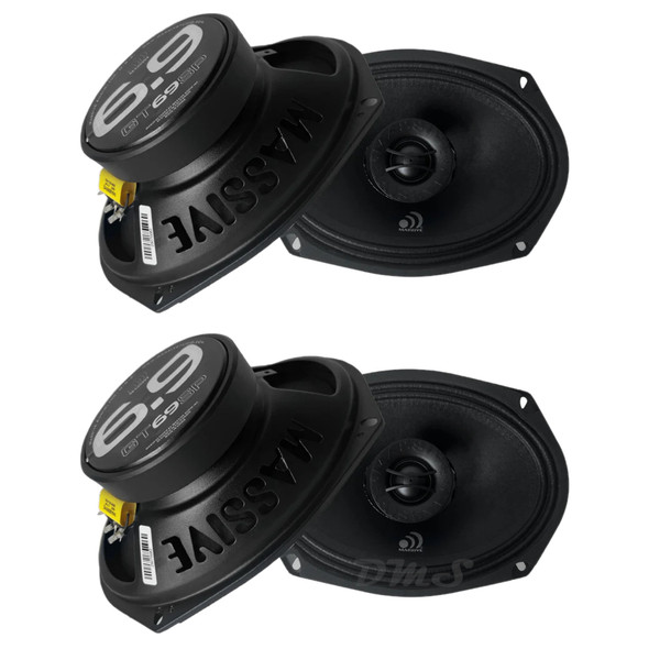 Massive Audio GT69SP | 6x9 Inch 250W 4 Ohm PRO Coaxial Speakers (4 Pack)