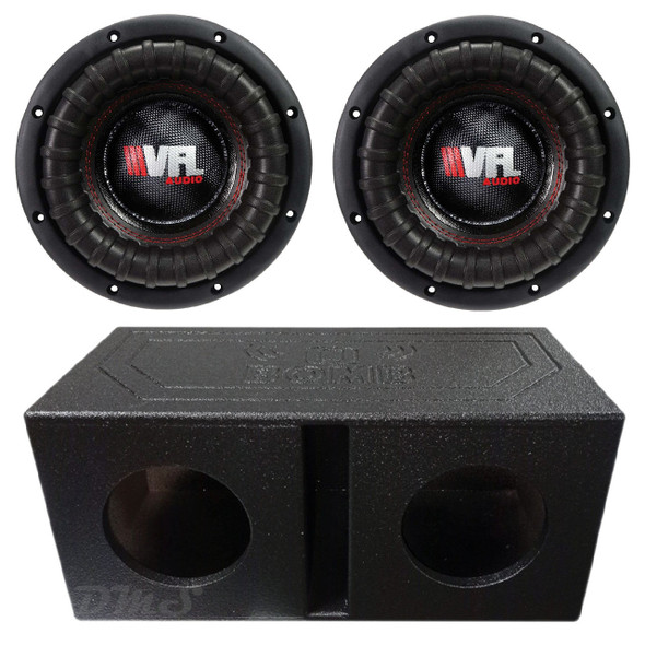 VFL Audio VFL-8D2 Package | Dual 8 Inch 1200W DVC 2 Ohm Subwoofers & QBomb Ported Box VFL Audio VFL-8D2 Package | Dual 8 Inch 1200W DVC 2 Ohm Subwoofers & QBomb Ported Box