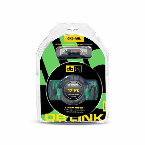 DB Link 0 Gauge 2000W Complete Amplifier Wiring Kit Green | GK0-ANL MAIN PHOTO