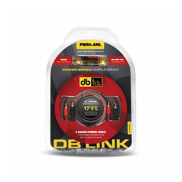 DB Link 4 Gauge 1300W Power Series Complete Amplifier Wiring Kit Red | PWR4-ANL MAIN PHOTO