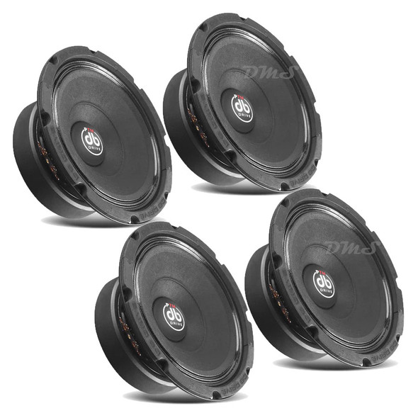DB Drive P7M 8C | 8 Inch 375W 8 Ohm Pro Midrange Speakers (4 Pack)