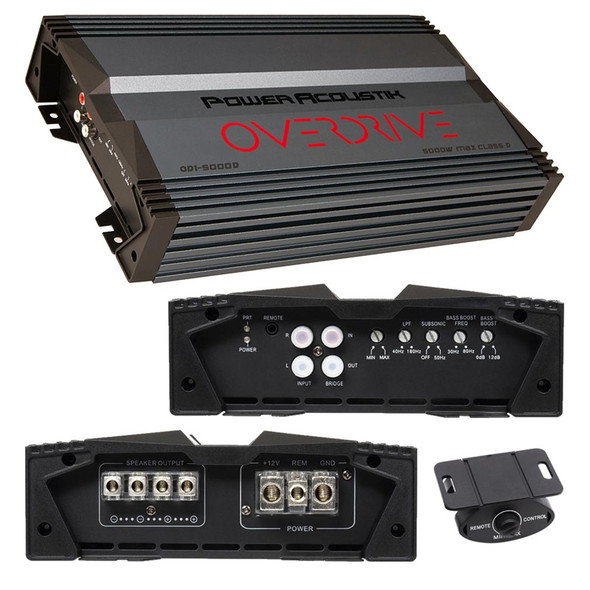 Power Acoustik Overdrive 7500W Max Monoblock Subwoofer Amplifier