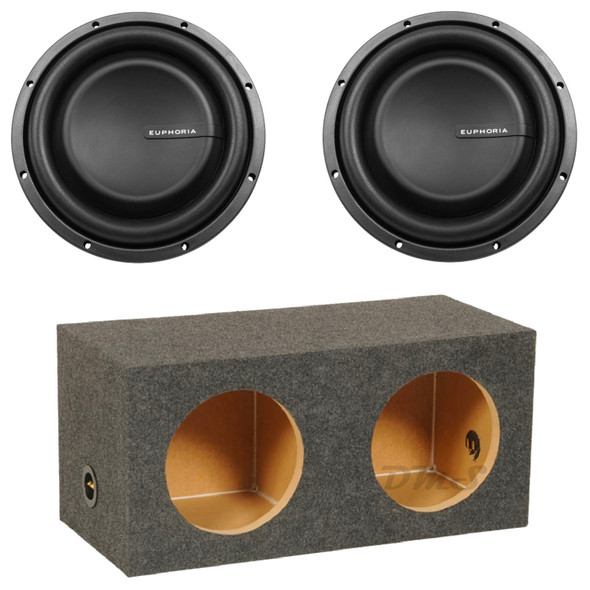 DB Drive Euphoria ESW 10 Package | Dual 10" 1000W D4 Subwoofers & QPower Sealed Box MAIN PHOTO