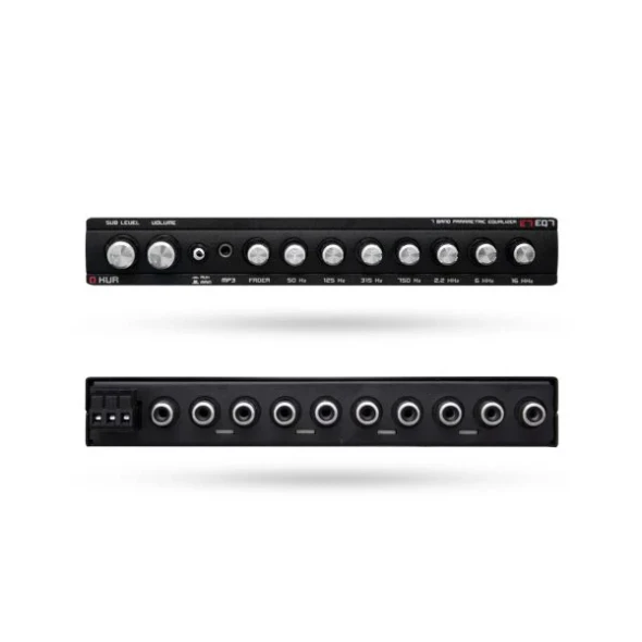 DB Drive E7EQ7 | 7 Band Graphic Equalizer Bass Enhancer w/ 8 Volt Output