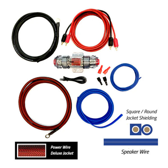 DB Link 8 Gauge 650W OFC Complete Marine Amplifier Wiring Kit | MAK8-17