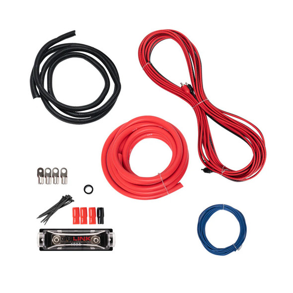 DB Link 0 Gauge 2000W Super Flex Complete Amplifier Wiring Kit Red | XRK0ANL PACKAGE CONTENTS