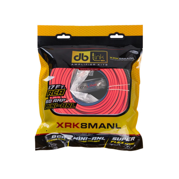 DB Link 8 Gauge 750W Super Flex Complete Amplifier Wiring Kit Red | XRK8MANL MAIN PHOTO