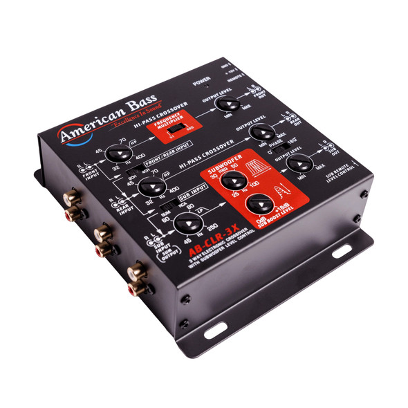 American Bass AB-CLR-3X | 3-Way Active Crossover Signal Processor w/ 5 Volt Output