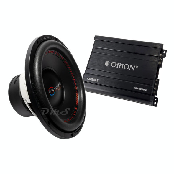 American Bass DX 12 Package | 12" 600W S4 Subwoofer & Orion CBA2500.2 Amplifier MAIN PHOTO