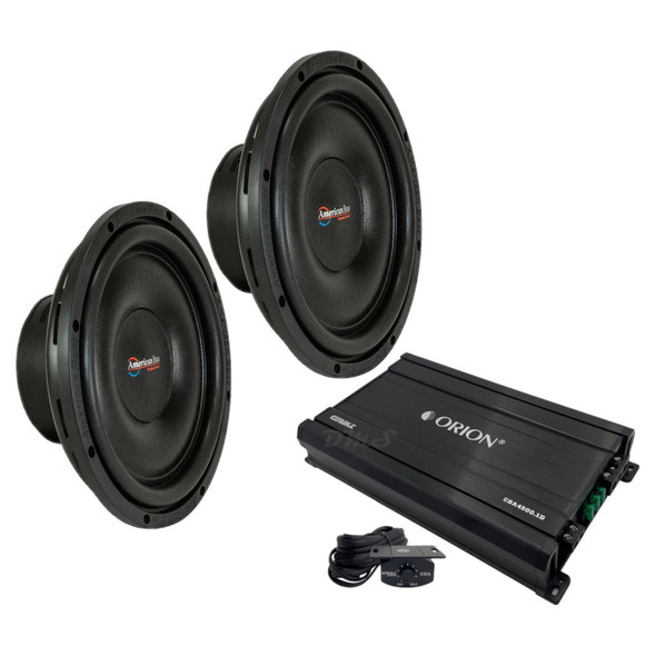 American Bass SL 12 Package | Dual 12" 600W S4 Slim Subwoofers & Orion CBA4500.1D Amplifier MAIN PHOTO