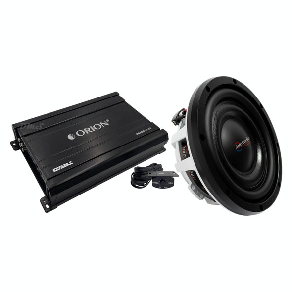 American Bass Titanium 8 Package | 8" 600W D4 Slim Subwoofer & Orion CBA2000.1D Amplifier MAIN PHOTO
