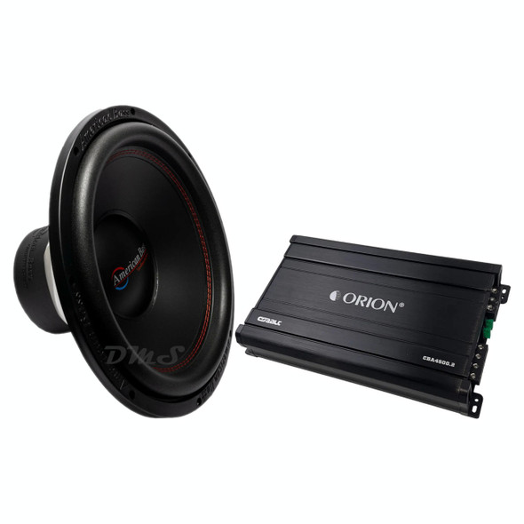 American Bass DX 15 Package | 15" 1000W S4 Subwoofer & Orion CBA4500.2 Amplifier MAIN PHOTO
