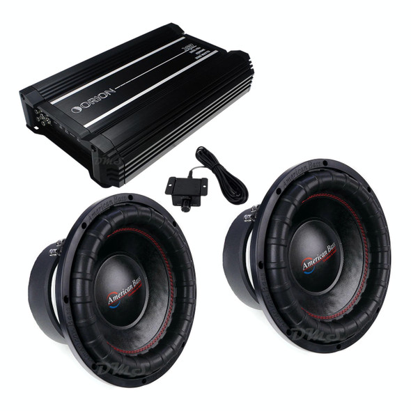 American Bass ELITE 12 V2 Package | Dual 12" 2400W D4 Subwoofers & Orion XTR2500.1DZ Amplifier