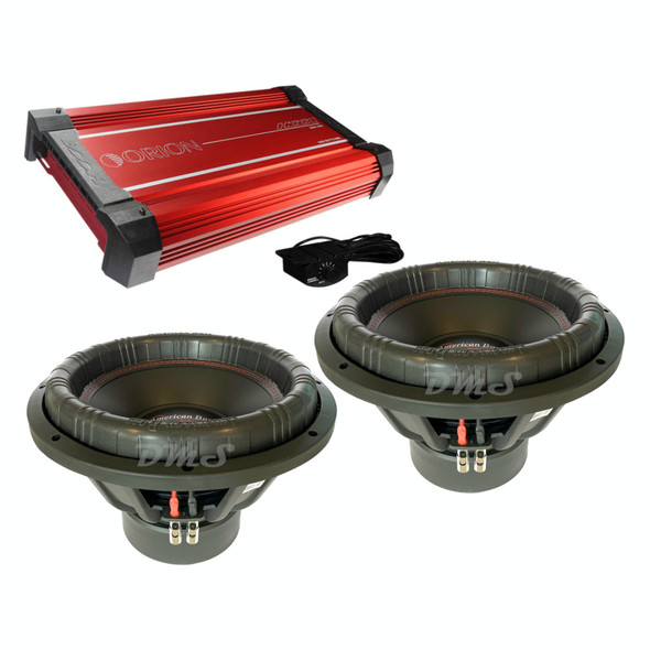 American Bass XFL 15 V2 Package | Dual 15" 3000W D4 Subwoofers & Orion HCCA3000.1DSPLX Amplifier MAIN PHOTO