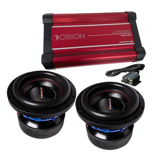 American Bass HD VELOCITY Package | Dual 10" 4400W D1 Subwoofers & Orion HCCA5000.1DSPLX Amplifier MAIN PHOTO