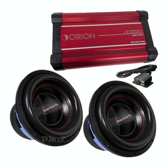 American Bass HD VELOCITY 12 Package | 12" 4400W D1 Subwoofers Orion HCCA5000.1DSPLX Amplifier MAIN PHOTO